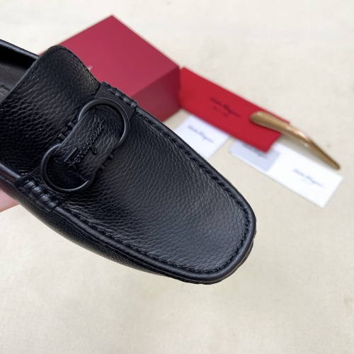 Replica Salvatore Ferragamo Leather Shoes For Men #1104244 $112.00 USD for Wholesale