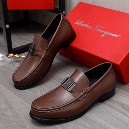Salvatore Ferragamo Leather Shoes For Men #1107325 $85.00 USD, Wholesale Replica Salvatore Ferragamo Leather Shoes