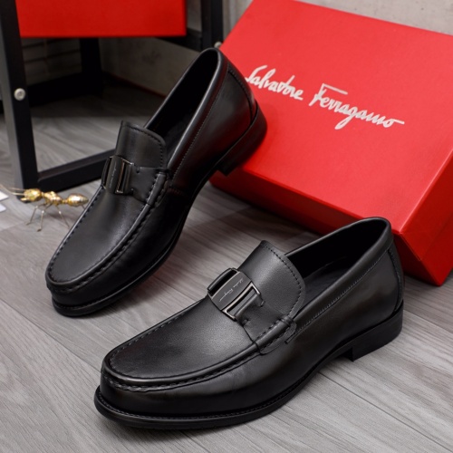 Salvatore Ferragamo Leather Shoes For Men #1107326 $85.00 USD, Wholesale Replica Salvatore Ferragamo Leather Shoes