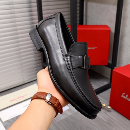 Replica Salvatore Ferragamo Leather Shoes For Men #1107326 $85.00 USD for Wholesale