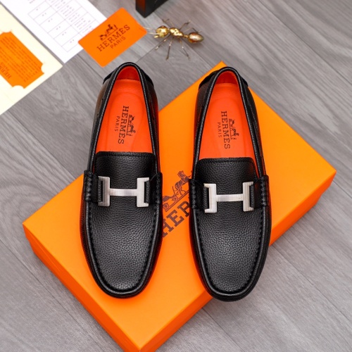 Replica Hermes Leather Shoes For Men #1110172 $72.00 USD for Wholesale