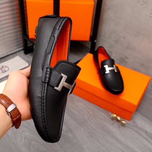 Replica Hermes Leather Shoes For Men #1110172 $72.00 USD for Wholesale