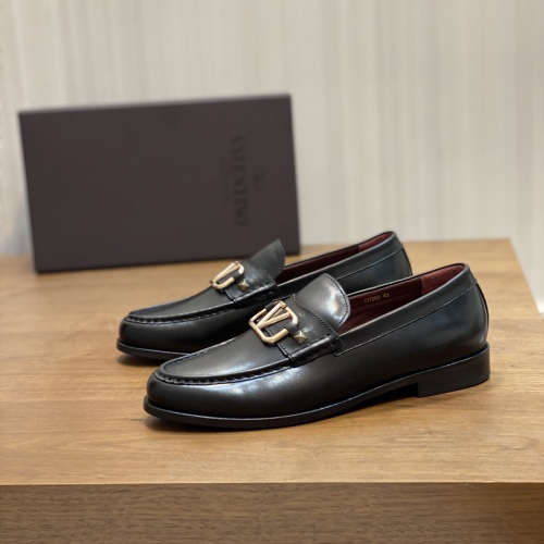 Replica Valentino Leather Shoes For Men #1110450 $165.00 USD for Wholesale