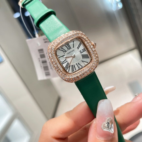 Cartier AAA Quality Watches In Green For Women #1113193