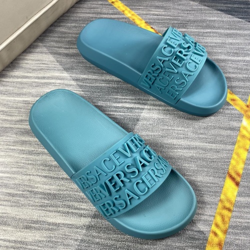 Replica Versace Slippers For Men #1113775 $52.00 USD for Wholesale