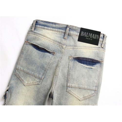Replica Balmain Jeans For Men #1114614 $48.00 USD for Wholesale