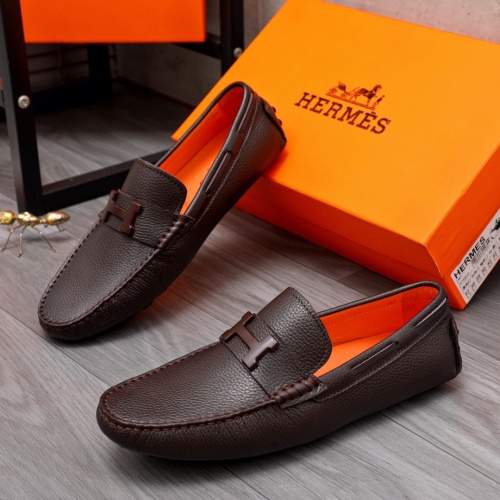 Hermes Leather Shoes For Men #1116688 $72.00 USD, Wholesale Replica Hermes Leather Shoes