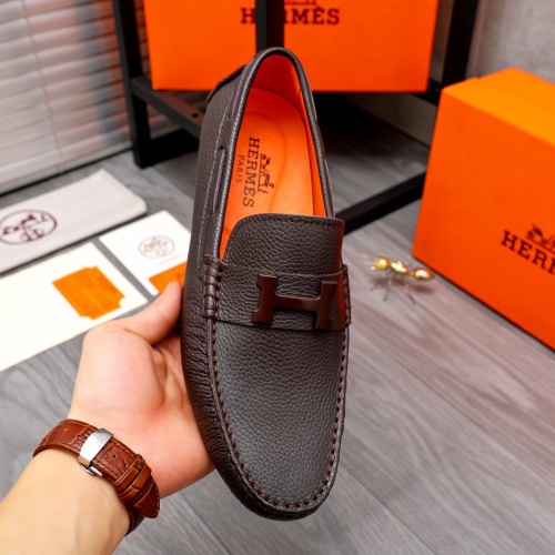 Replica Hermes Leather Shoes For Men #1116688 $72.00 USD for Wholesale