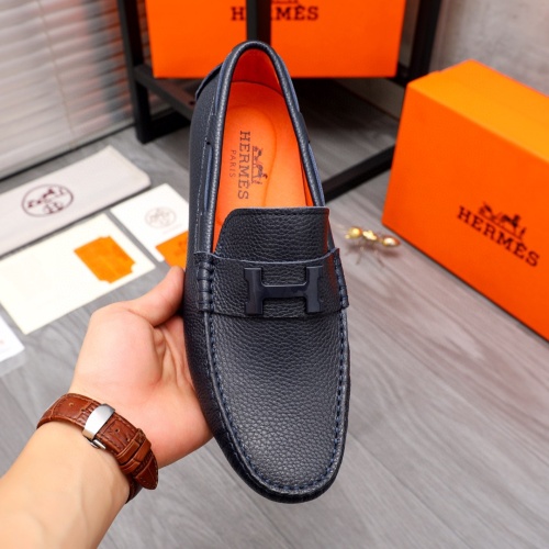 Replica Hermes Leather Shoes For Men #1116689 $72.00 USD for Wholesale