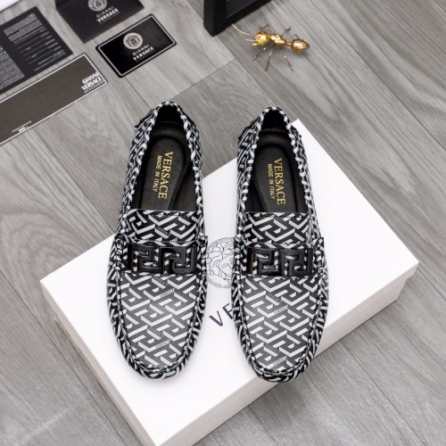 Replica Versace Leather Shoes For Men #1117270 $72.00 USD for Wholesale