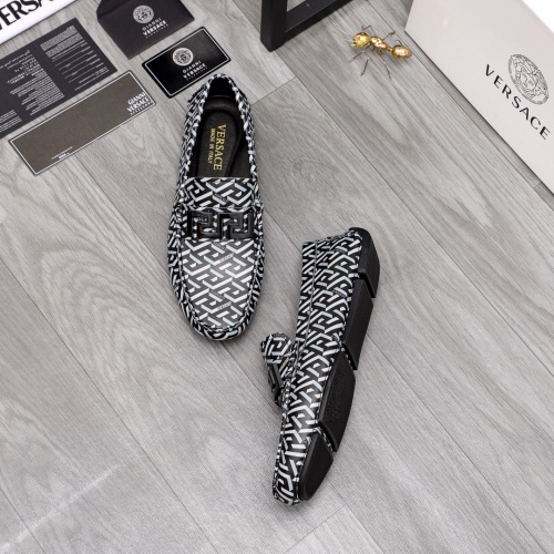 Replica Versace Leather Shoes For Men #1117270 $72.00 USD for Wholesale