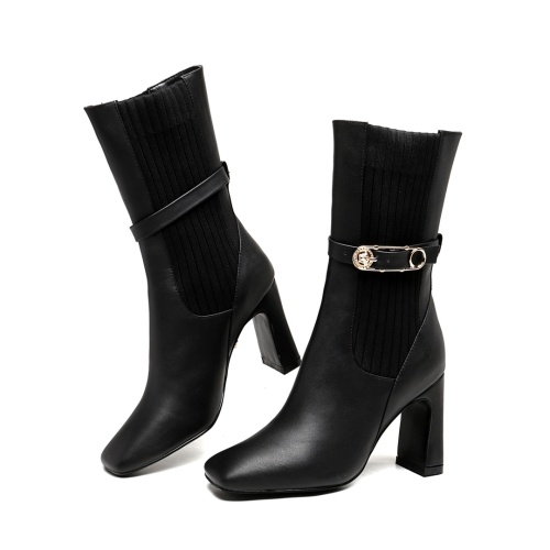 Versace Boots For Women #1117353 $118.00 USD, Wholesale Replica Versace Boots