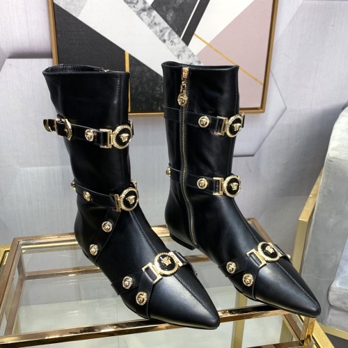 Replica Versace Boots For Women #1117370 $128.00 USD for Wholesale