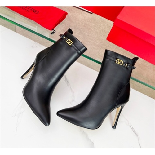 Replica Valentino Boots For Women #1118864 $100.00 USD for Wholesale