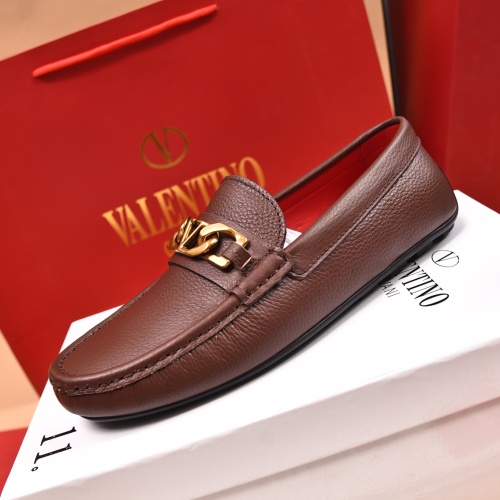 Replica Valentino Leather Shoes For Men #1119655 $80.00 USD for Wholesale