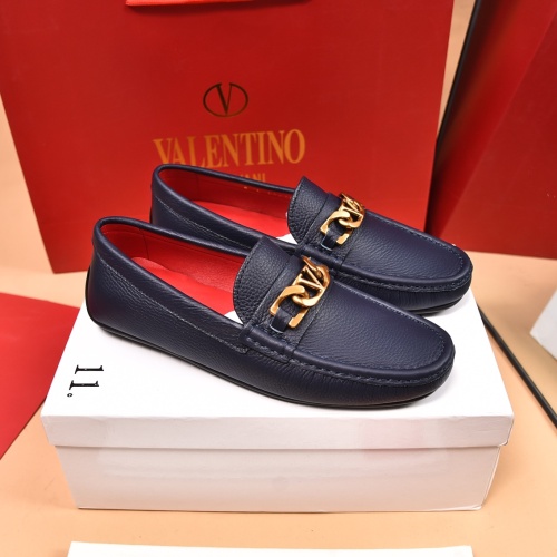 Replica Valentino Leather Shoes For Men #1119656 $80.00 USD for Wholesale