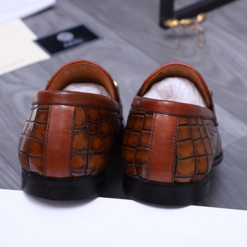 Replica Versace Leather Shoes For Men #1120313 $98.00 USD for Wholesale