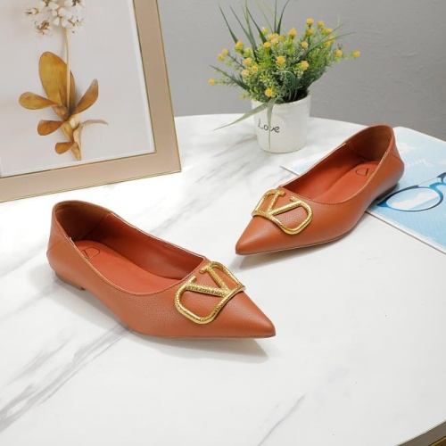 Replica Valentino Flat Shoes For Women #1121045 $76.00 USD for Wholesale