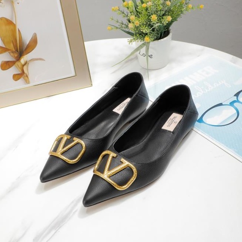 Valentino Flat Shoes For Women #1121046 $76.00 USD, Wholesale Replica Valentino Flat Shoes