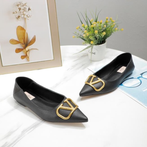 Replica Valentino Flat Shoes For Women #1121046 $76.00 USD for Wholesale