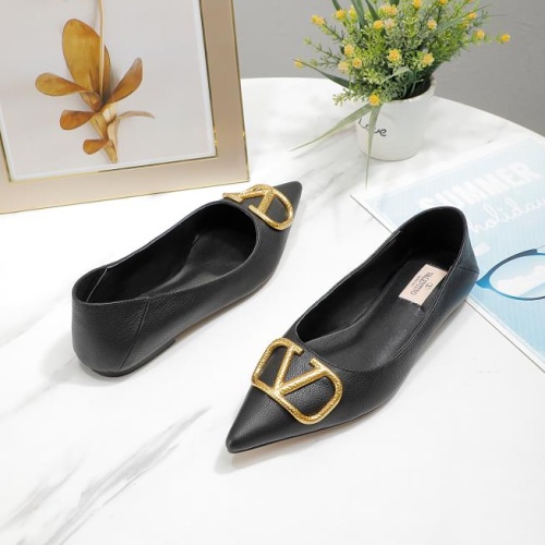 Replica Valentino Flat Shoes For Women #1121046 $76.00 USD for Wholesale