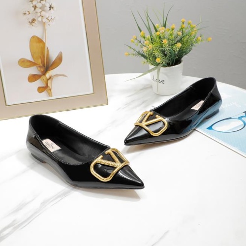 Replica Valentino Flat Shoes For Women #1121047 $76.00 USD for Wholesale
