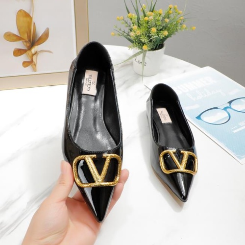 Replica Valentino Flat Shoes For Women #1121047 $76.00 USD for Wholesale