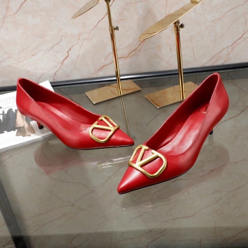 Replica Valentino High-Heeled Shoes For Women #1121177 $80.00 USD for Wholesale