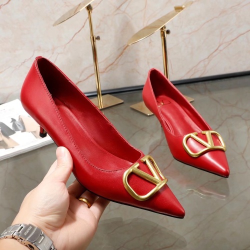 Replica Valentino High-Heeled Shoes For Women #1121177 $80.00 USD for Wholesale