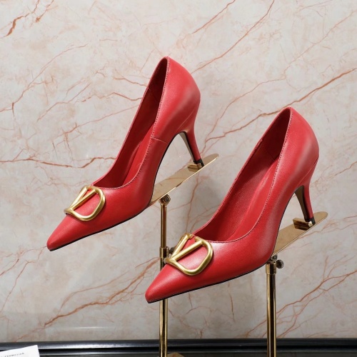 Valentino High-Heeled Shoes For Women #1121182 $76.00 USD, Wholesale Replica Valentino High-Heeled Shoes