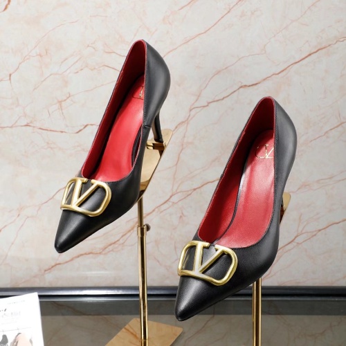 Replica Valentino High-Heeled Shoes For Women #1121183 $76.00 USD for Wholesale