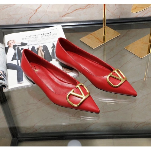 Valentino Flat Shoes For Women #1121188 $80.00 USD, Wholesale Replica Valentino Flat Shoes