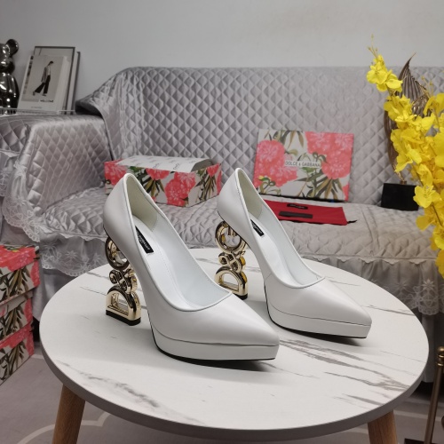 Dolce &amp; Gabbana D&amp;G High-Heeled Shoes For Women #1122802 $155.00 USD, Wholesale Replica Dolce &amp; Gabbana D&amp;G High-Heeled Shoes
