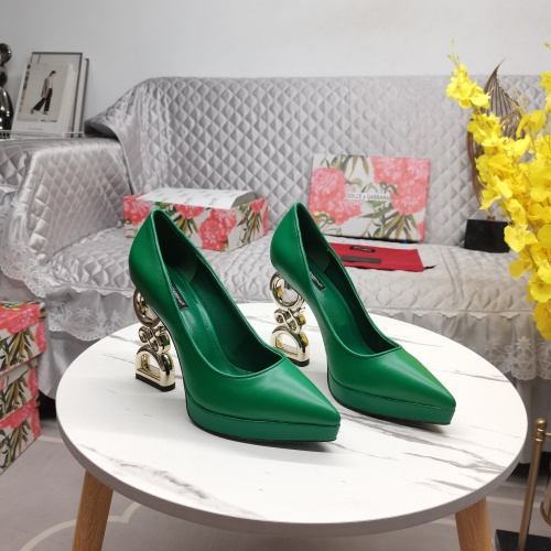 Dolce &amp; Gabbana D&amp;G High-Heeled Shoes For Women #1122805 $155.00 USD, Wholesale Replica Dolce &amp; Gabbana D&amp;G High-Heeled Shoes