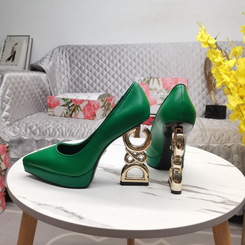Replica Dolce & Gabbana D&G High-Heeled Shoes For Women #1122805 $155.00 USD for Wholesale