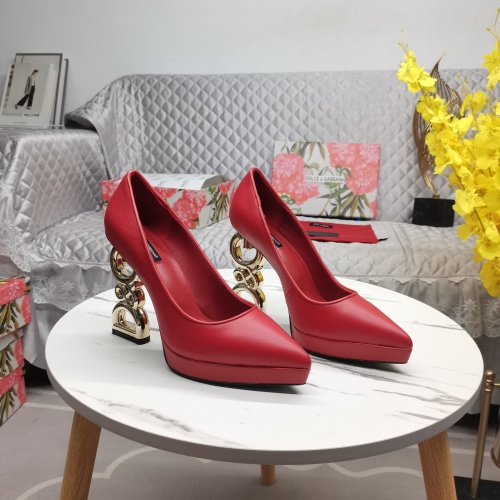 Dolce &amp; Gabbana D&amp;G High-Heeled Shoes For Women #1122806 $155.00 USD, Wholesale Replica Dolce &amp; Gabbana D&amp;G High-Heeled Shoes