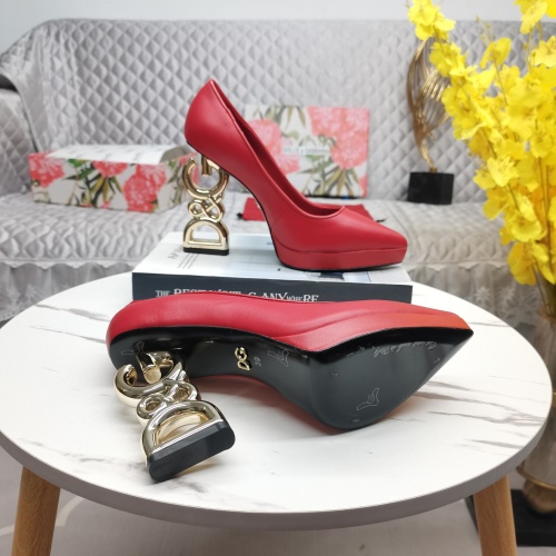 Replica Dolce & Gabbana D&G High-Heeled Shoes For Women #1122806 $155.00 USD for Wholesale