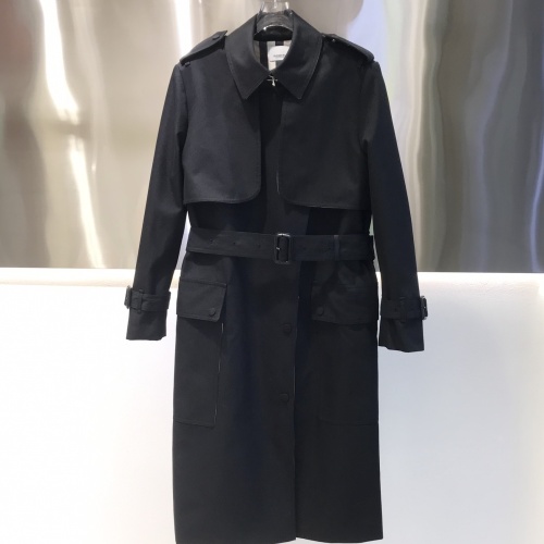 Replica Burberry Trench Coat Long Sleeved For Women #1123550 $205.00 USD for Wholesale