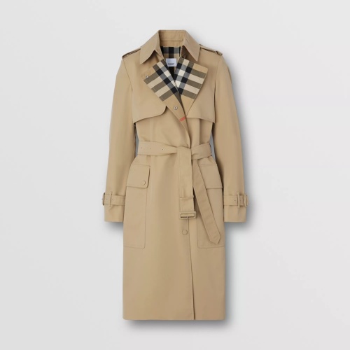 Burberry Trench Coat Long Sleeved For Women #1123551 $205.00 USD, Wholesale Replica Burberry Trench Coat