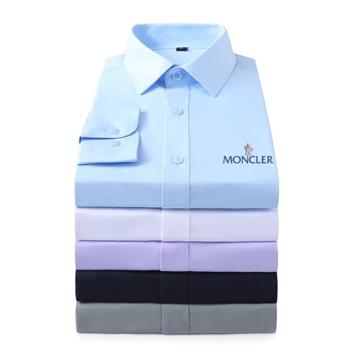 Replica Moncler Shirts Long Sleeved For Men #1123848 $40.00 USD for Wholesale