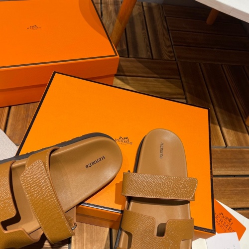 Replica Hermes Slippers For Men #1124157 $82.00 USD for Wholesale