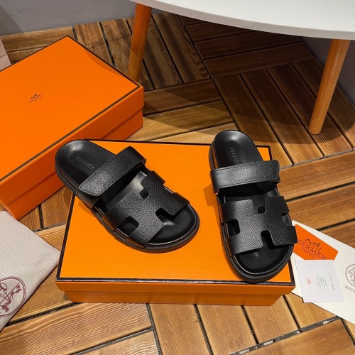 Replica Hermes Slippers For Men #1124159 $76.00 USD for Wholesale
