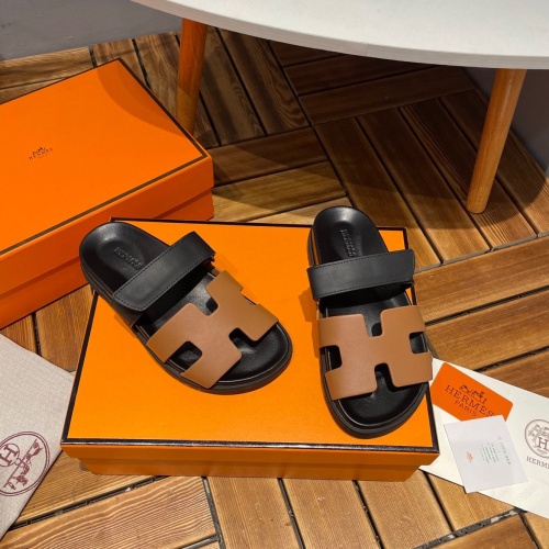 Replica Hermes Slippers For Men #1124161 $76.00 USD for Wholesale