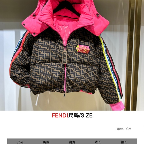 Replica Fendi Down Feather Coat Long Sleeved For Women #1124753 $160.00 USD for Wholesale