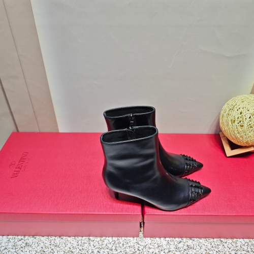 Replica Valentino Boots For Women #1124830 $155.00 USD for Wholesale