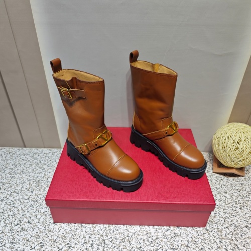 Replica Valentino Boots For Women #1124833 $145.00 USD for Wholesale