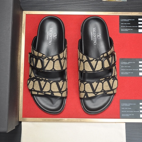 Replica Valentino Slippers For Men #1125008 $80.00 USD for Wholesale