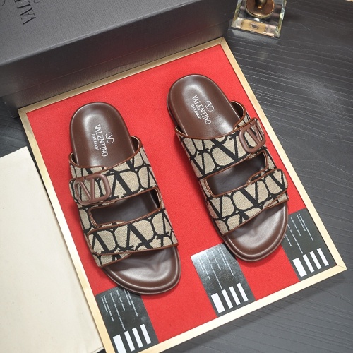 Replica Valentino Slippers For Men #1125009 $80.00 USD for Wholesale