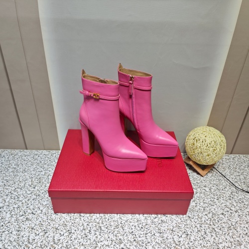 Replica Valentino Boots For Women #1125248 $155.00 USD for Wholesale