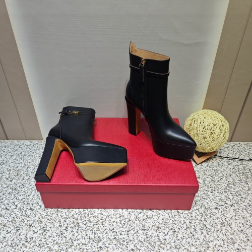 Replica Valentino Boots For Women #1125250 $155.00 USD for Wholesale